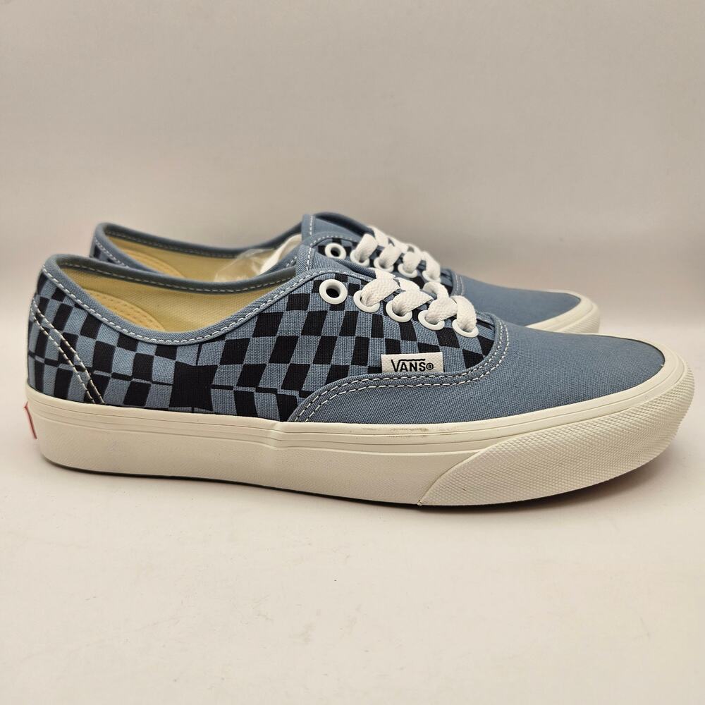 VANS WOMEN'S 8 AUTHENTIC WARPED CHECKERED BLUE NWOB - Picture 5 of 7